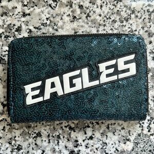NFL Sequin Zip Around Wallet - Philadelphia Eagles